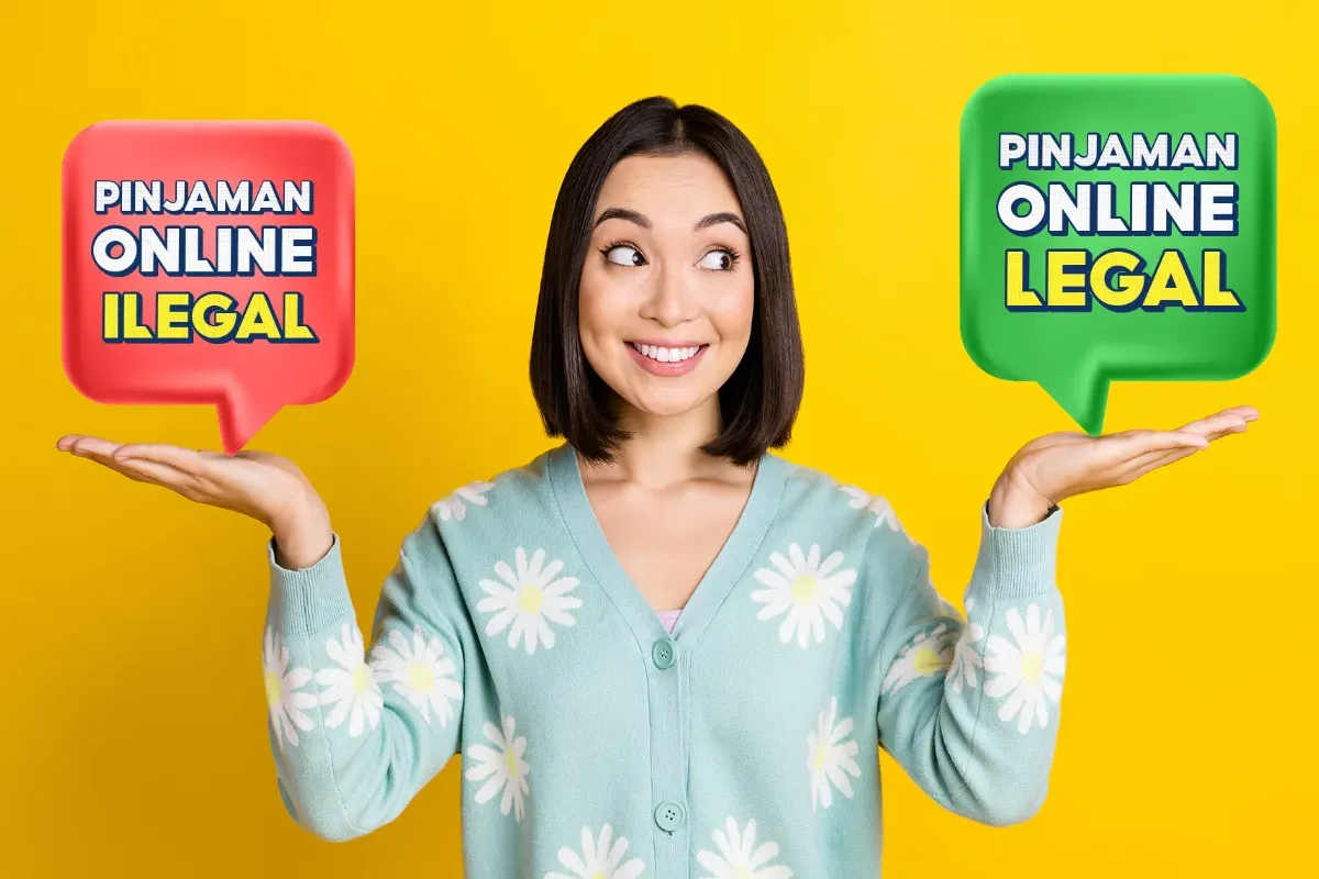 Ilustrasi membedakan pinjol legal vs pinjol ilegal. (Sumber: Lentera Dana Nusantara)