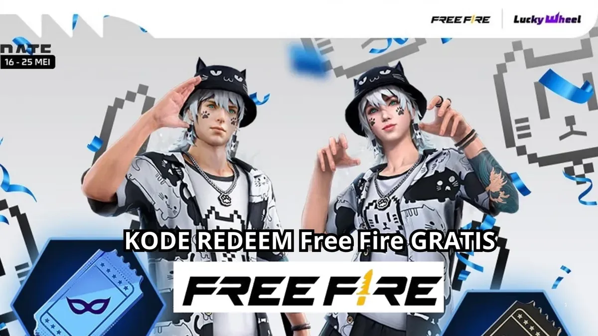 Klaim kode redeem FF gratis terbaru Jumat 16 Mei 2025. (Canva)