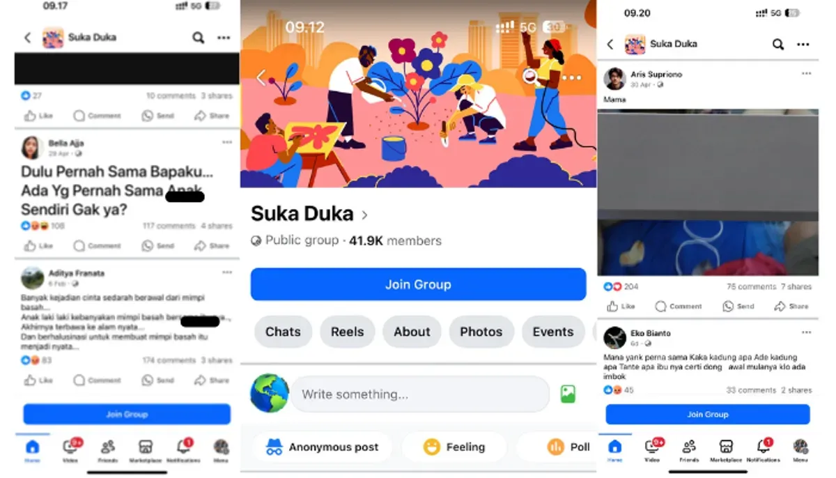 Konten menyimpang di grup Facebook 'Suka Duka' picu kecaman warganet. Mirip kasus Fantasi Sedarah, ini reaksi netizen dan upaya pelaporan! (Sumber: X/@laviencapri)