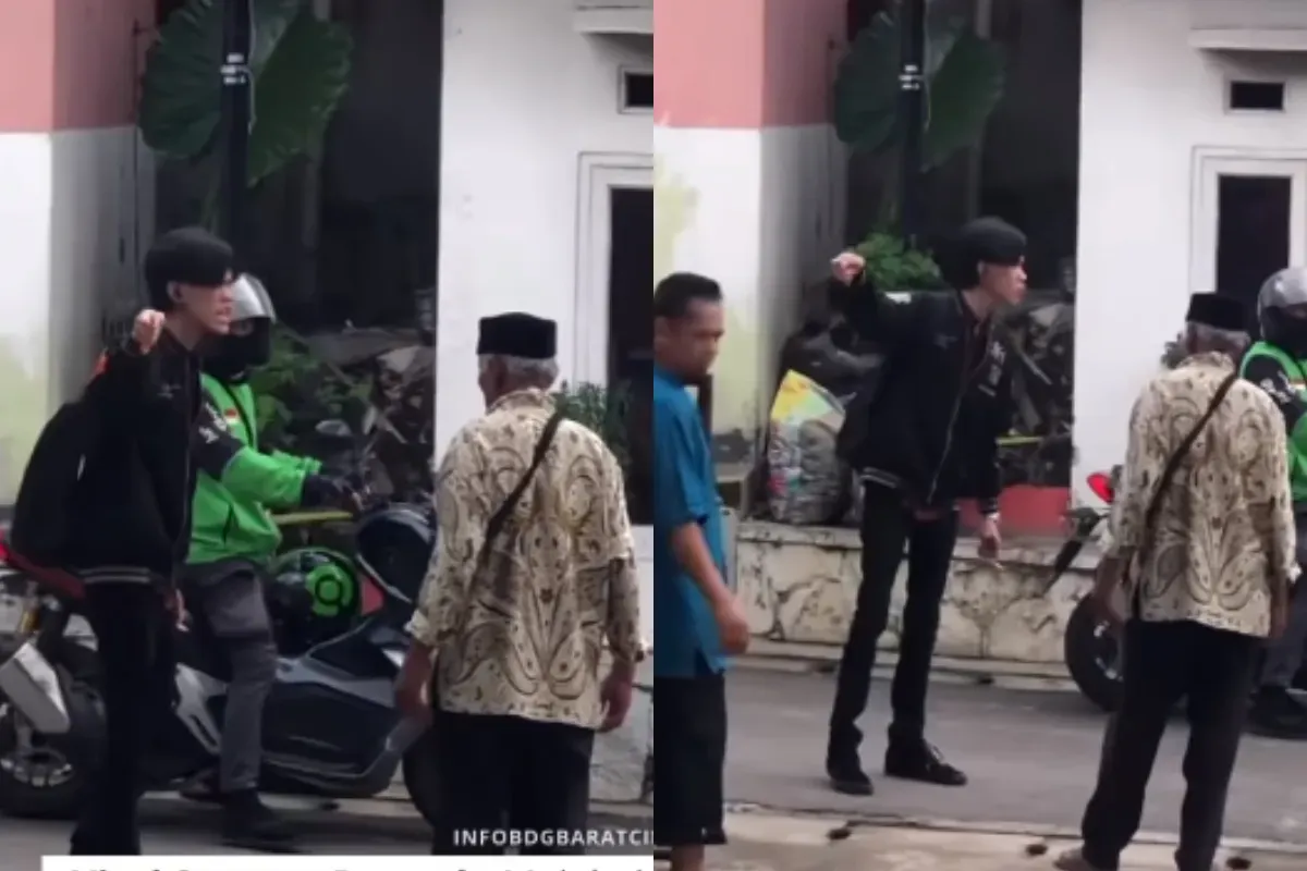 Seorang pemuda nekat membakar karpet masjid dan menusuk warga di Bandung. (Sumber: Tangkap Layar Instagram/@infobdgbaratcimahi)