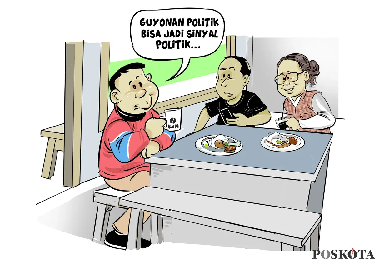 Obrolan Warteg: Guyonan Politik (Sumber: Poskota/Arif Setiadi)