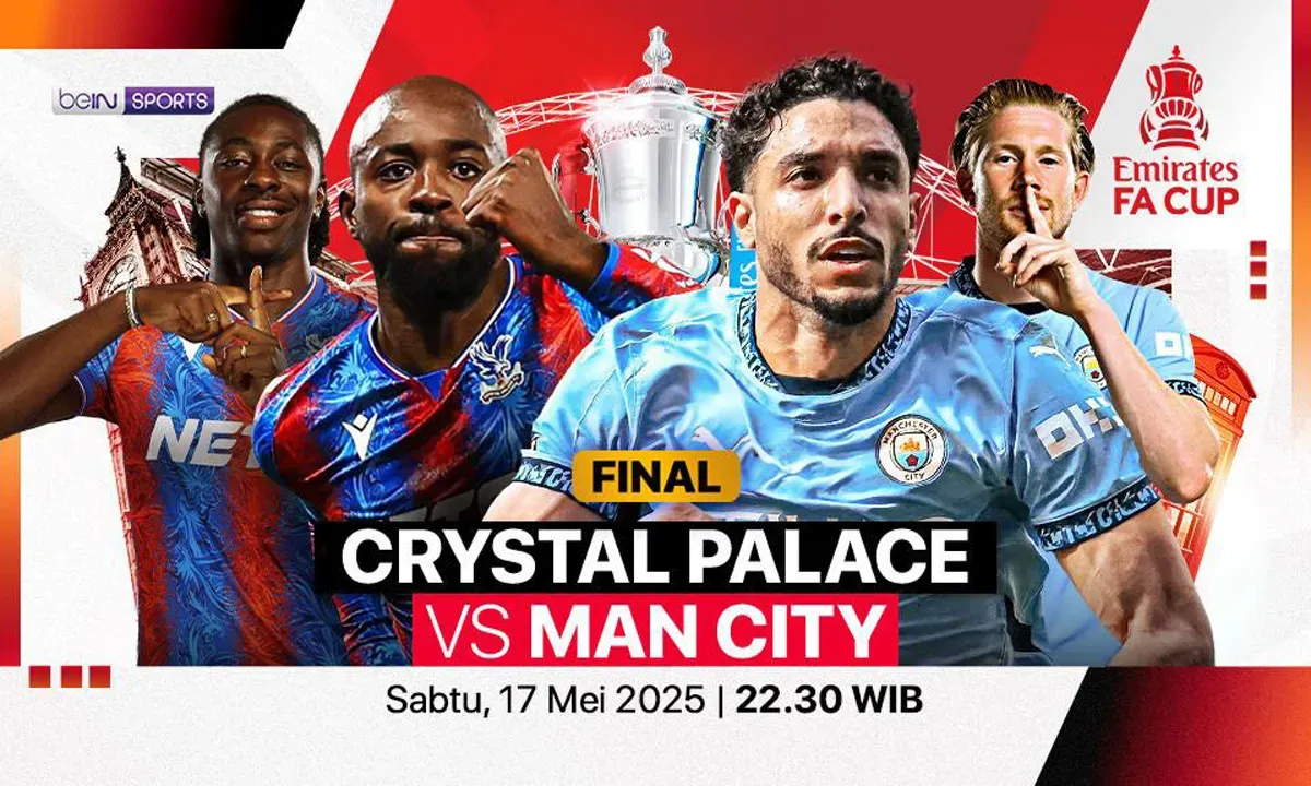 Link live streaming Crystal Palace vs Manchester City. (Sumber: Vidio)