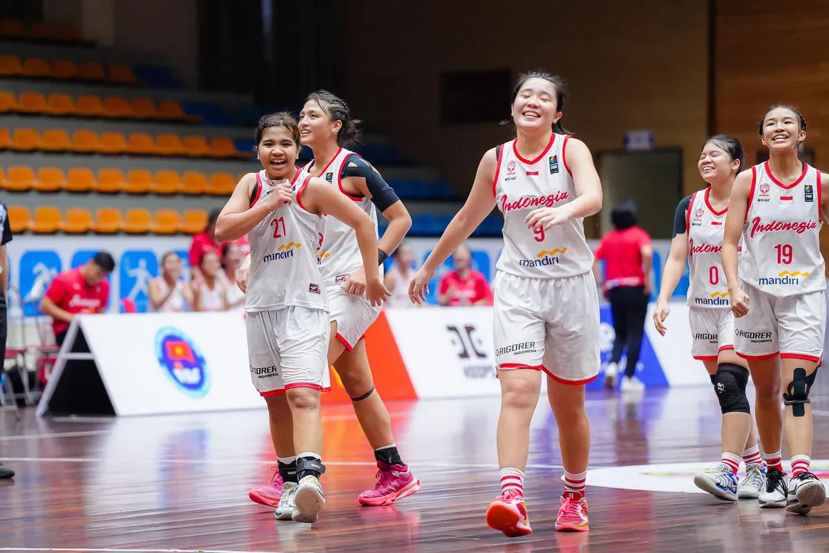 Timnas Basket Putri U16 Indonesia memastikan satu tiket ke FIBA U16 Women’s Asia Cup 2025 di Malaysia. (Sumber: PERBASI)