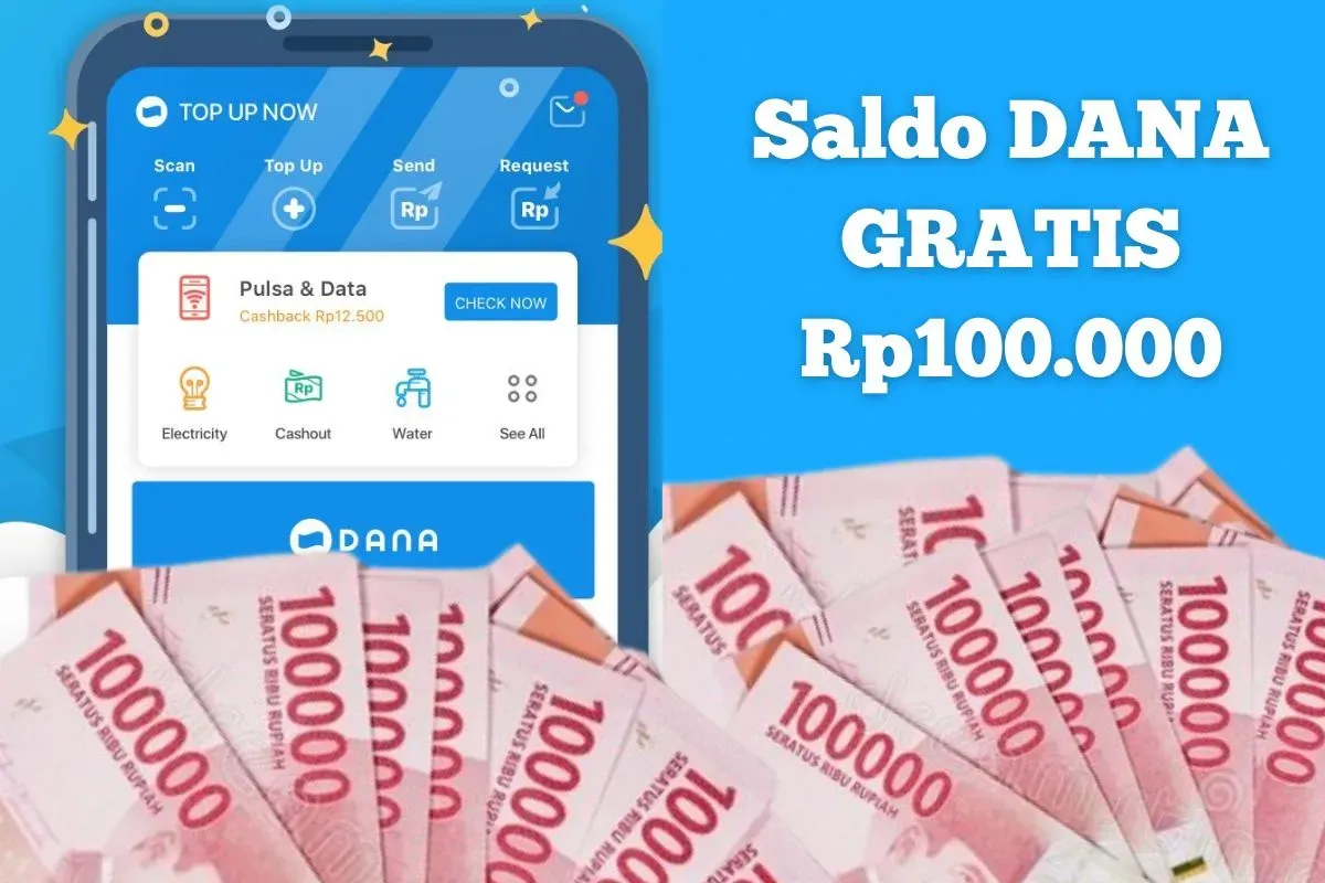 Dapatkan saldo DANA Gratis Rp100.000 tanpa modal masuk dompet elektronik. (Sumber: Poskota/Syania Nurul Lita Baikuni)