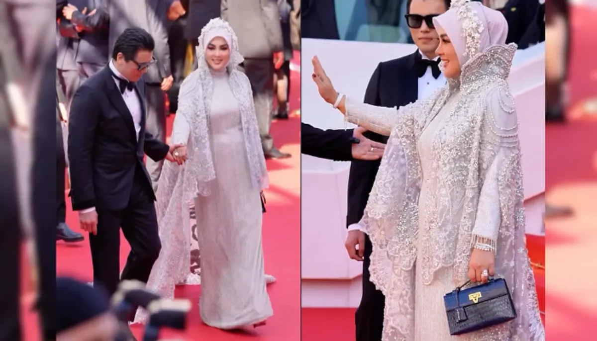 Selain prestasi, gaya Syahrini di Cannes 2025 dengan outfit mewah Hermes dan LV jadi sorotan. Baca cerita lengkap penghargaan UNESCO.. (Sumber: Intagram/@princessyahrini)