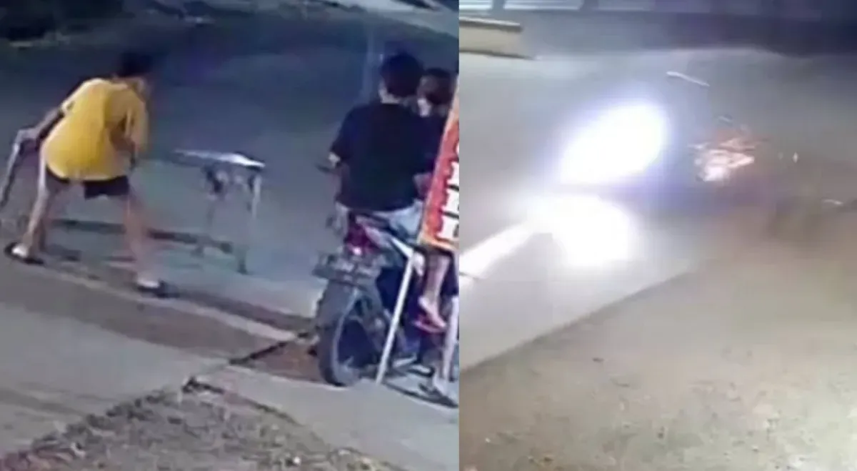 Viral rekaman video aksi bocah di Jepara yang pindahkan kursi ke jalan hingga sebabkan kecelakaan bikin netizen geram. (Sumber: Tangkap layar Instagram/@medsoszone)