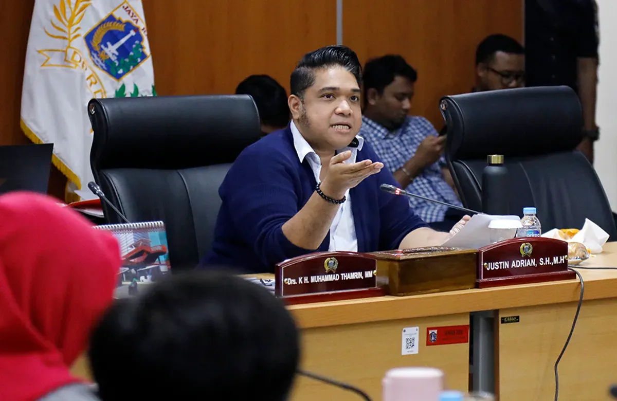 Sekretaris Komisi E DPRD DKI Jakarta Justin Adrian. (Sumber: Dok. Kominfotik DPRD DKI Jakarta)