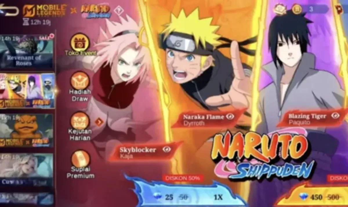 Ini Jumlah Tingkatan Hadiah Event MLBB x Naruto yang Wajib Kamu Ketahui (Sumber: Youtube/VY Gaming)