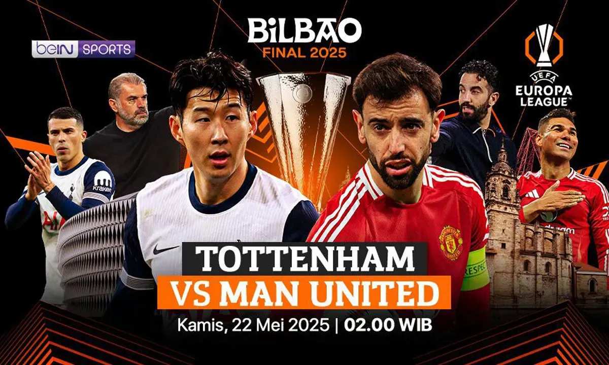 Jadwal Final Liga Europa 2025 Manchester United vs Tottenham Hotspur. (Sumber: Vidio)