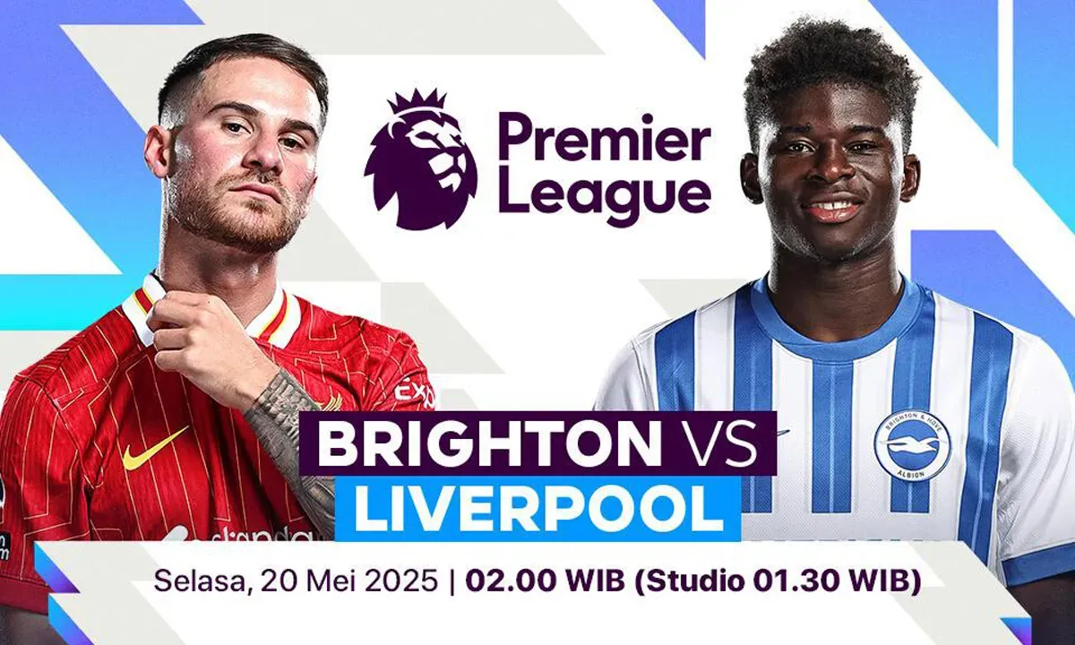 Link live streaming Brighton vs Liverpool. (Sumber: Vidio)