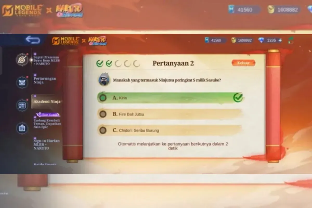 Berikut ini merupakan jawaban untuk kuis pertanyaan manakah yang termasuk ninjutsu peringkat S milik Sasuke. (Sumber: Istimewa)