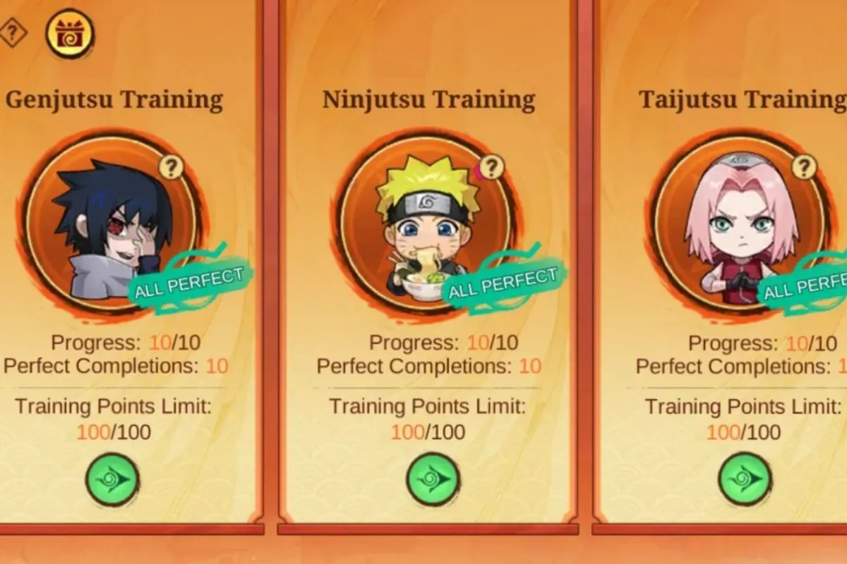 Ketahui kesalahan apa saja yang berimbas pengurangan poin pelatihan Taijutsu event MLBB x Naruto. (Sumber: Istimewa)