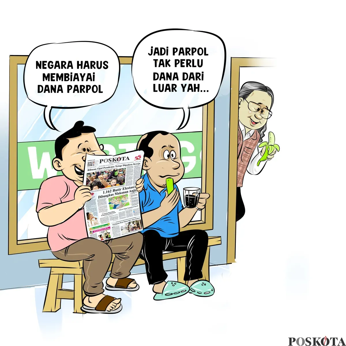 Obrolan Warteg: Saatnya Tolak Kompensasi Politik (Sumber: Poskota/Arif Setiadi)