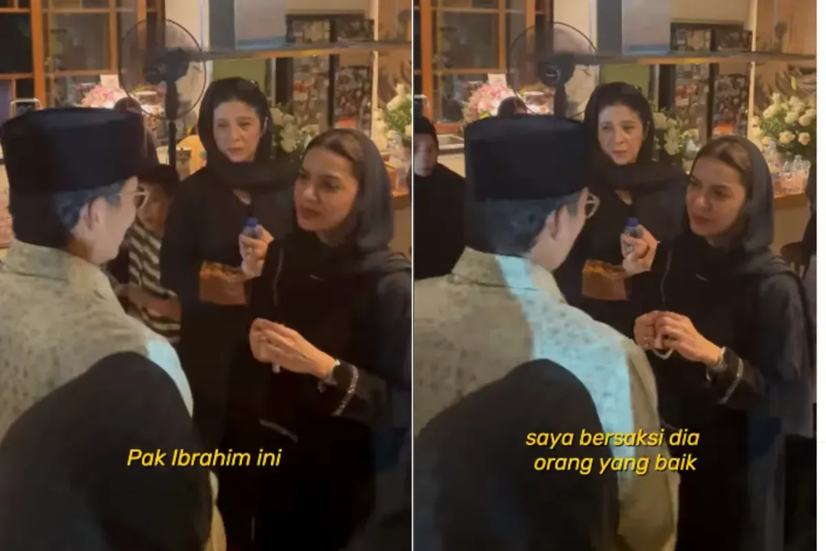 Momen Sandiaga Uno mendatangi rumah duka mendiang suami Najwa Shihab, Ibrahim Sjarief Assegaf. (Sumber: Tangkap Layar Instagram/@sandiuno)