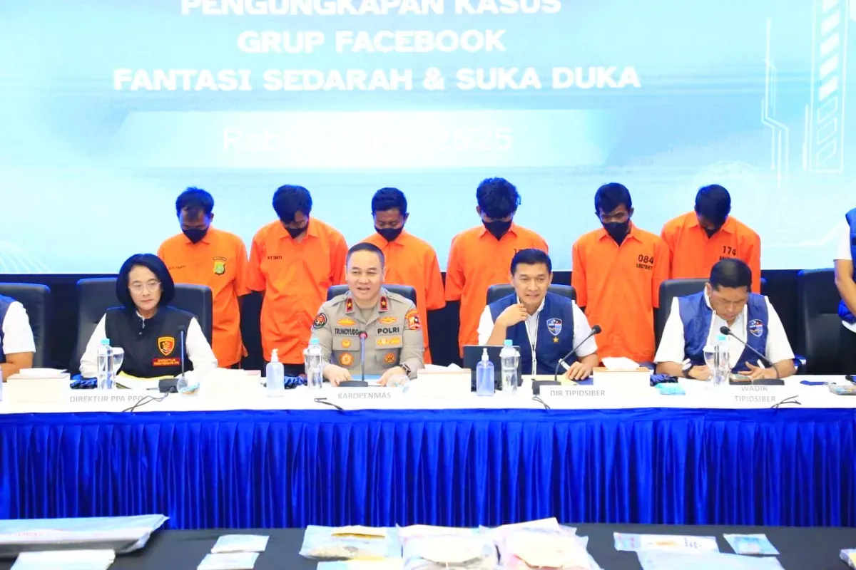 Potret admin grup Fantasi Sedarah yang telah dijadikan tersangka. (Sumber: Polda Metro Jaya)