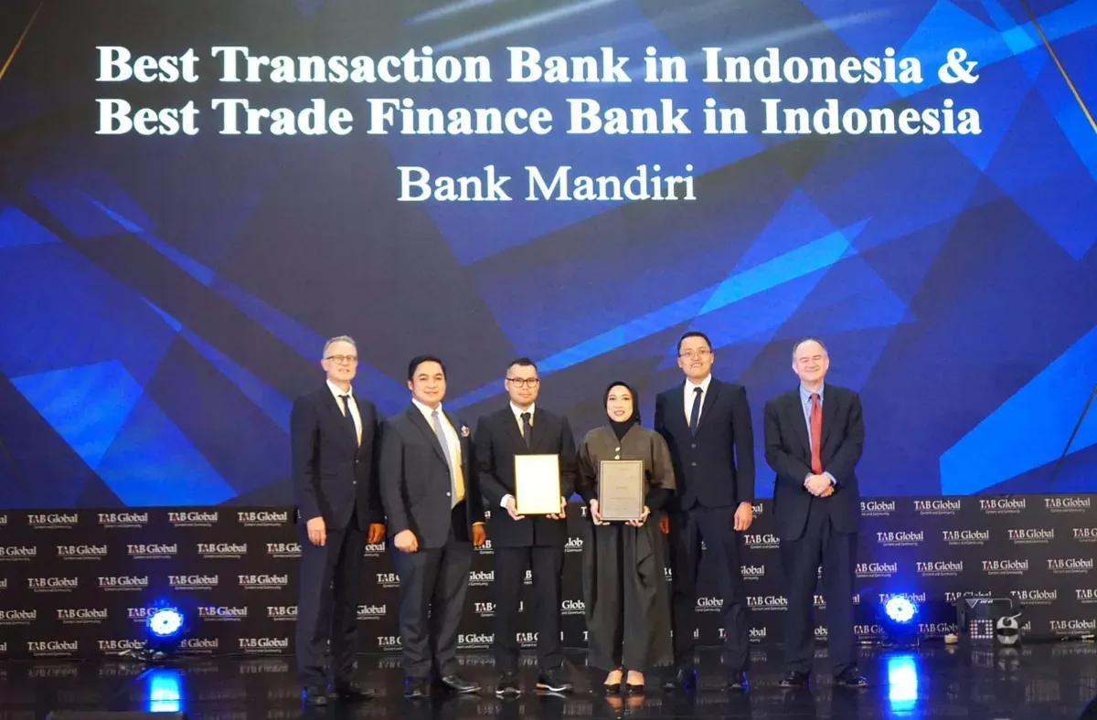 Bank Mandiri meraih penghargaan dari The Asian Banker di Ritz Carlton, Jakarta, Kamis, 22 Mei 2025. (Sumber: Dok. Mandiri)