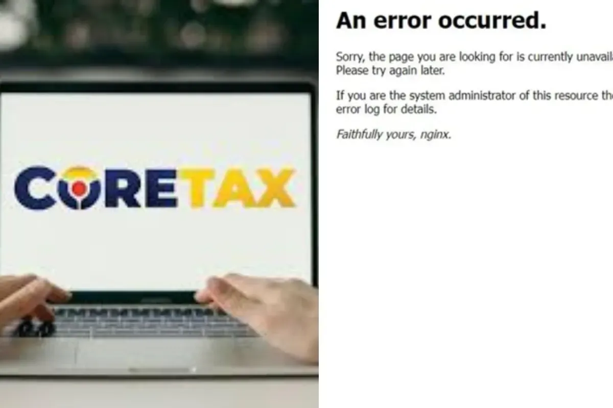 Pengguna mengalami kendala saat mengakses sistem Coretax pada situs pajak.go.id, 23 Mei 2025. Error "An Error Occurred" menjadi keluhan massal wajib pajak di media sosial. (Sumber: Dok/Coretax)