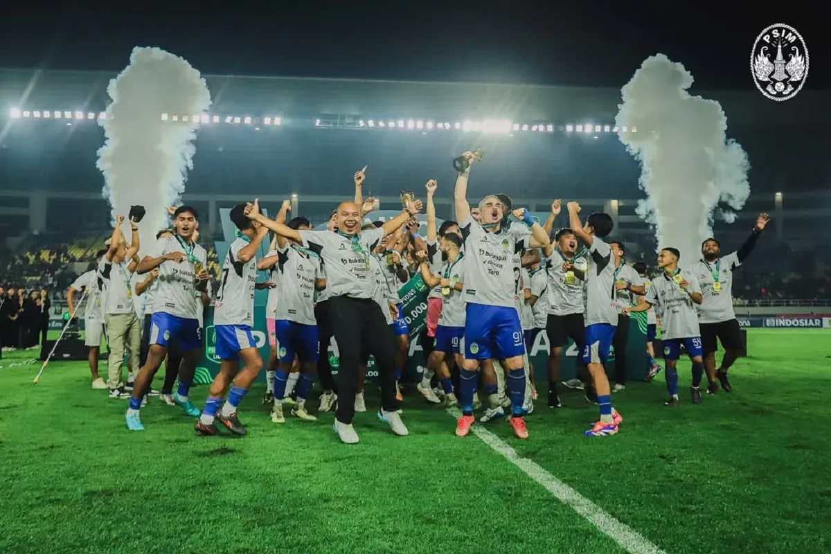 PSIM Yogyakarta dipastikan promosi ke Liga 1 musim depan setelah berhasil menjadi juara di kompetisi Liga 2 2024-2025. (Foto: Instagram/@psimjogja_official)