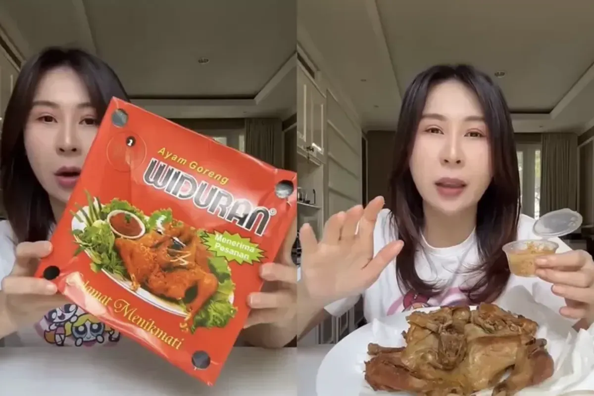 Potret Sibungbung food vlogger viral review Ayam Goreng Widuran Solo yang non halal. (Sumber: X/@jigglemood)