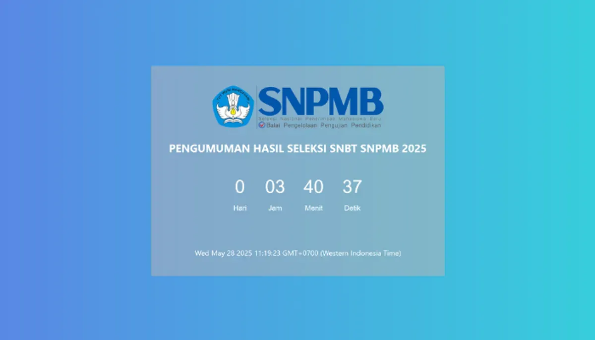 Hasil UTBK-SNBT 2025 akan diumumkan hari ini 28 Mei pukul 15.00 WIB. Simak panduan lengkap cek pengumuman, link alternatif saat website down, dan langkah setelah mengetahui hasil seleksi. (Sumber: pengumuman-snbt-snpmb.bppp.kemdikbud.go.id)