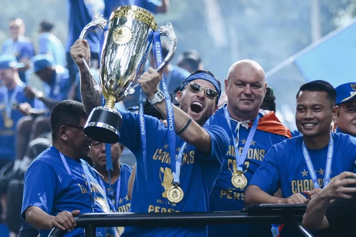 Perayaan Persib Bandung atas gelar juara Liga 1 Indonesia 2024/2025. (Sumber: X/@persib)