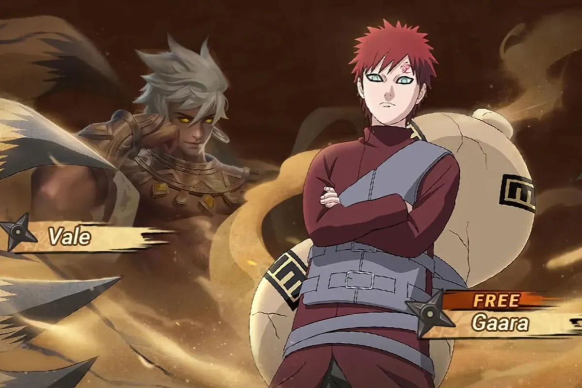 Ilustrasi karakter Gaara yang muncul dalam kolaborasi MLBB x Naruto. (Sumber: YouTube/Mobile Legends)