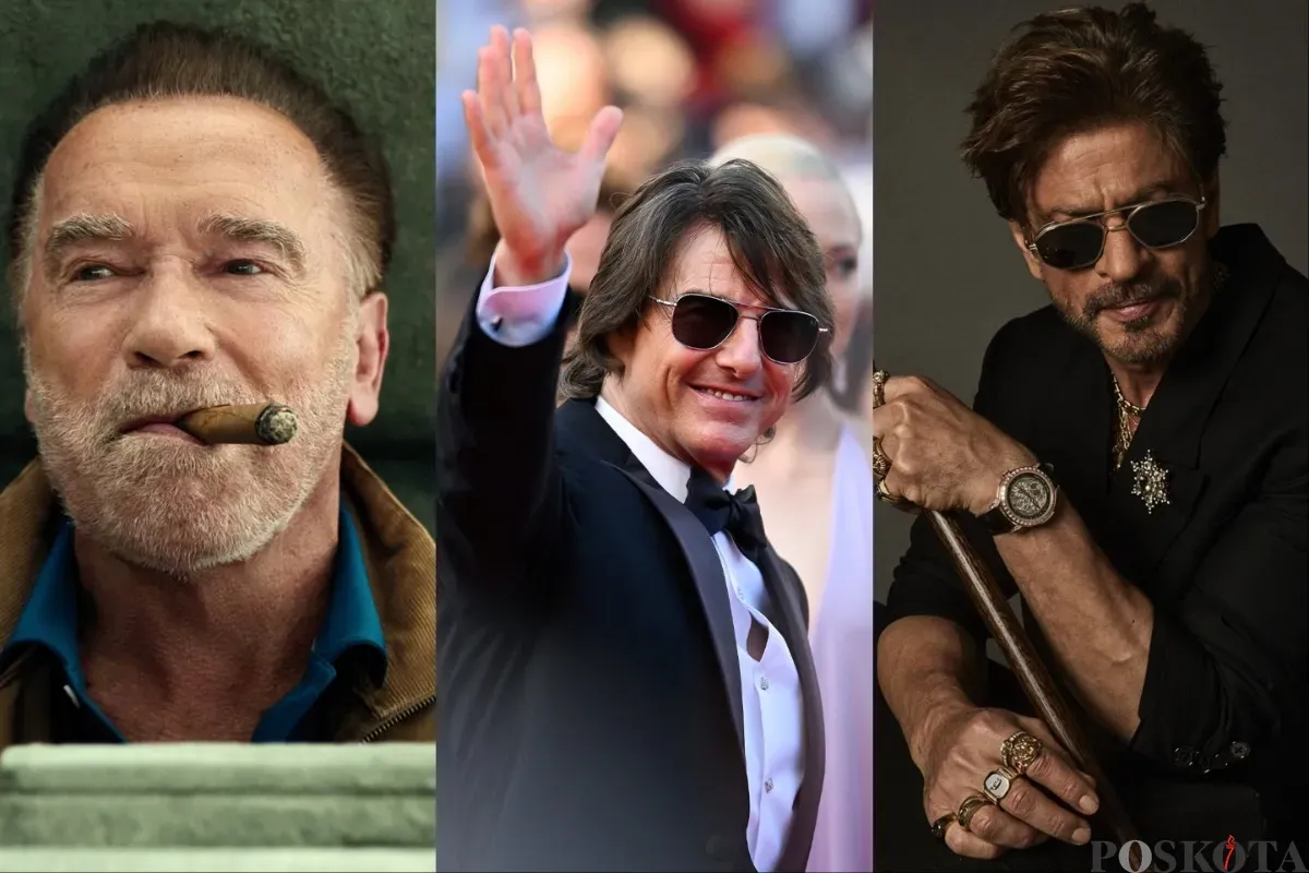 9 Aktor Dunia Paling Kaya Tahun 2025, Nomor 1 Tak Disangka-Sangka (Sumber: Instagram/Arnold, Tom Cruise, dan Shak Rukh Khan)