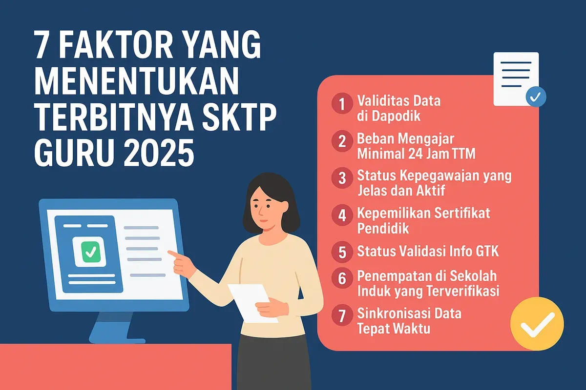 Ini faktor yang menentukan penerbitan SKTP sebagai syarat pencairan TPG 2025 (Sumber: AI)