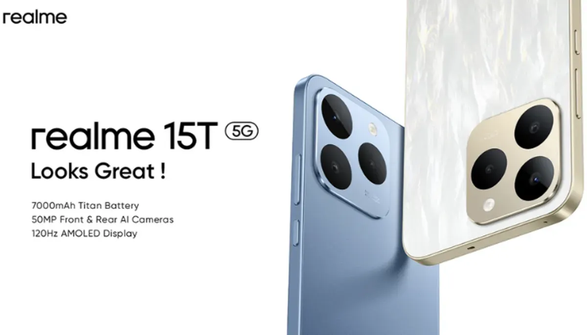 Realme 15T 5G resmi hadir di Indonesia dengan harga mulai Rp3 jutaan (Sumber: realme.com)