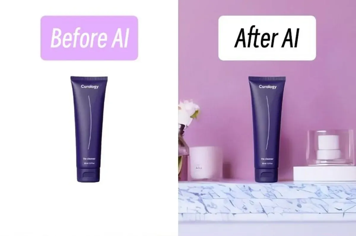 Foto produk yang diedit dengan prompt AI dapat meningkatkan kualitas visual hingga tampak profesional, bahkan tanpa studio mahal. (Sumber: Pinterest)