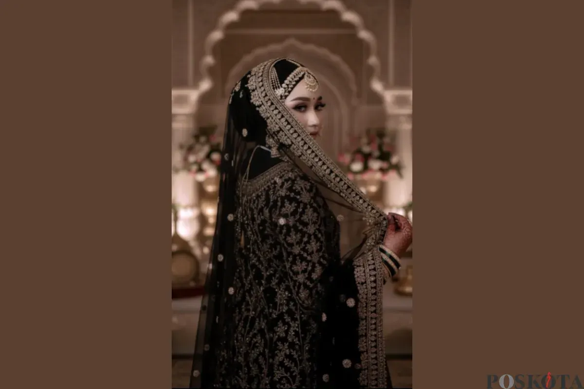 Edit Foto Pengantin India Full Make Up di Gemini AI (Sumber: TikTok/queenyannn8)