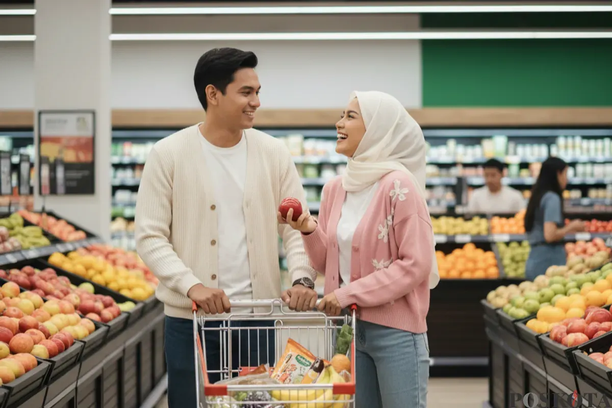 Hasil edit foto estetik bareng pacar pakai prompt Gemini AI. (Sumber: Gemini AI)