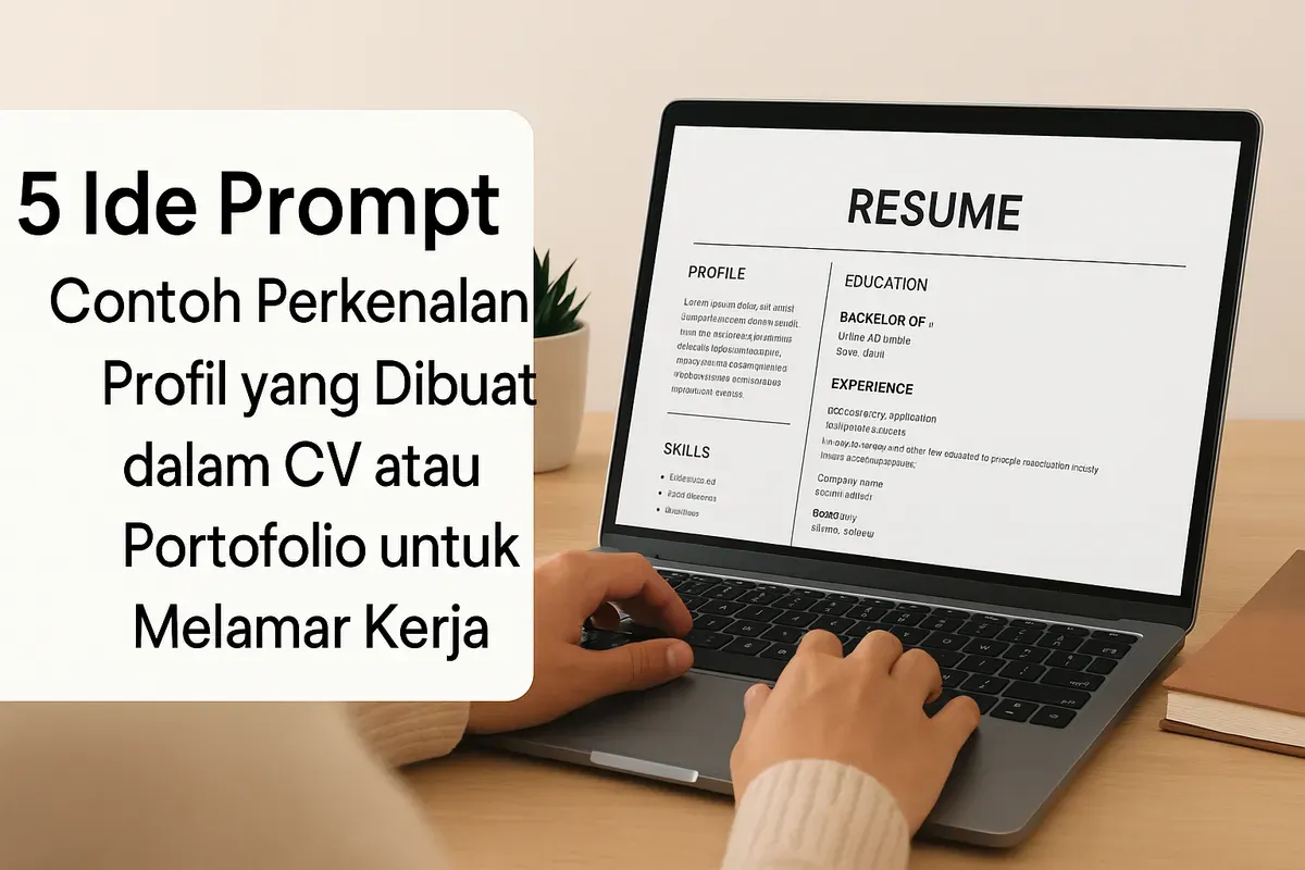 Contoh prompt Gemini AI untuk bikin perkenalan profil buat CV dan portofolio (Sumber: AI)