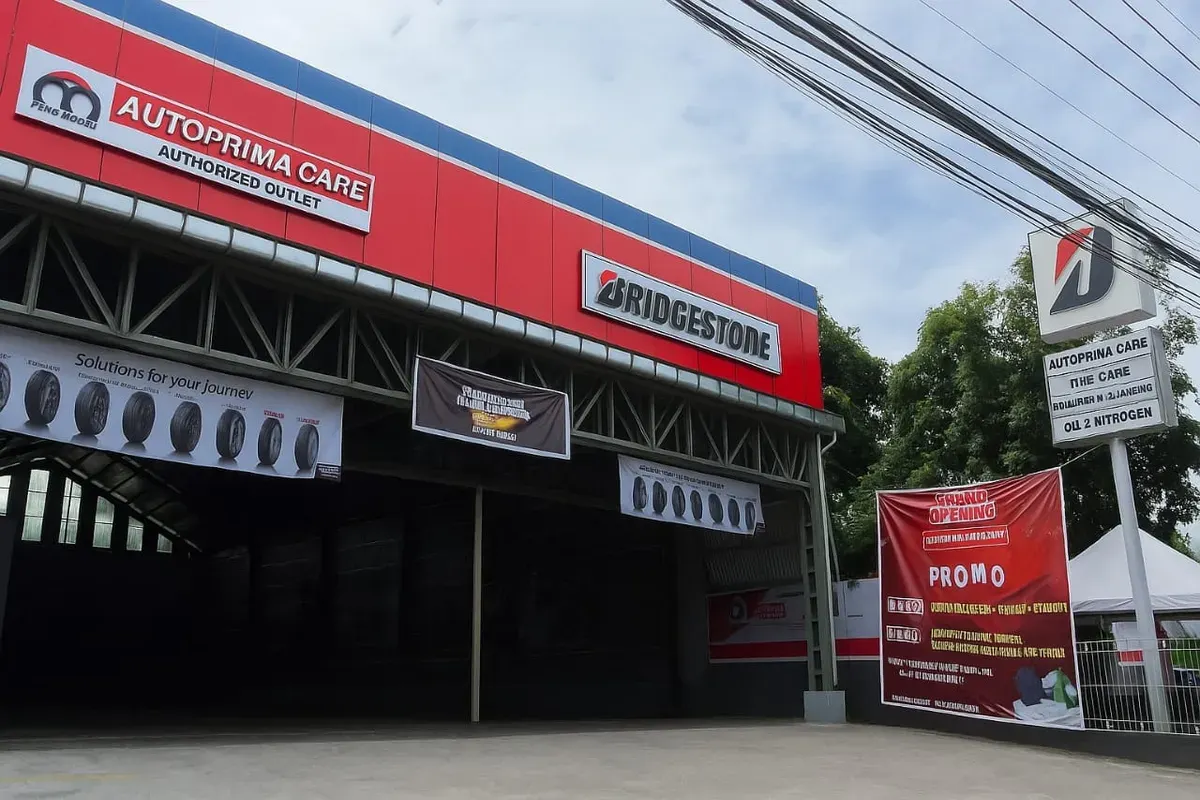 Perusahaan ban Bridgestone Indonesia resmi membuka TOMO Autoprima Care di Manado, Sulawesi Utara. (Sumber: Dok. Bridgestone)