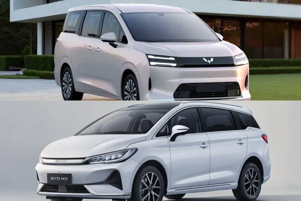Komparasi mobil Wuling Darion Vs BYD M6. (Sumber: Dok. Kolase)