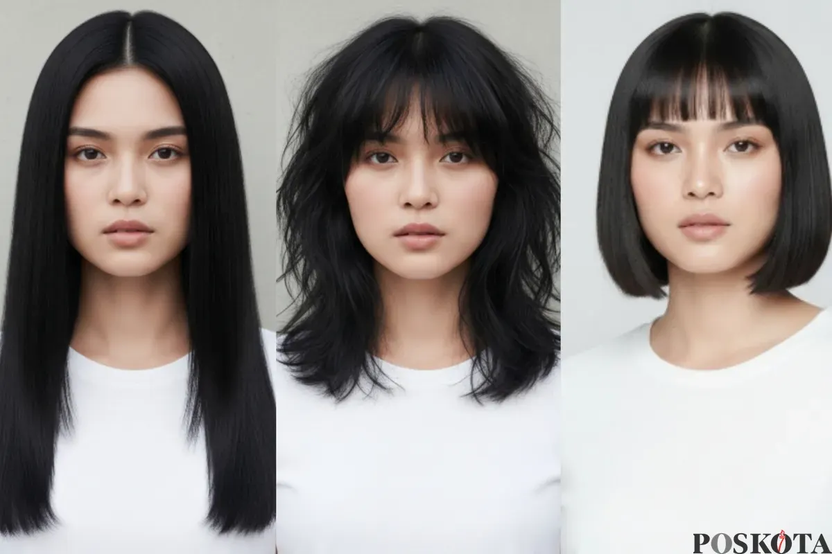 Hasil edit foto ubah gaya rambut wanita pakai prompt Gemini AI. (Sumber: Gemini AI)