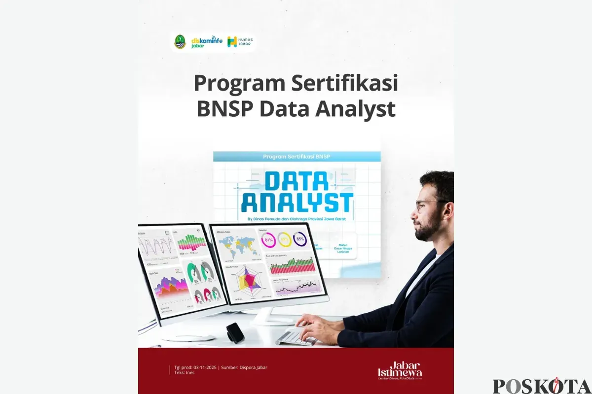 Pendaftaran Program Sertifikasi BNSP Data Analyst Jawa Barat Dibuka, Cek di Sini (Sumber: Instagram/humas_jabar)