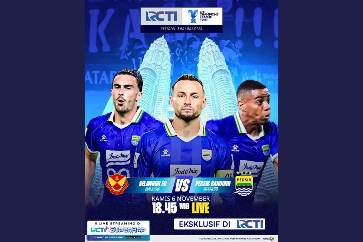LINK LIVE STREAMING Selangor FC vs Persib Bandung Hari Ini 6 November 2025 Pukul 19.15 WIB (Sumber: Instagram/rctisports)
