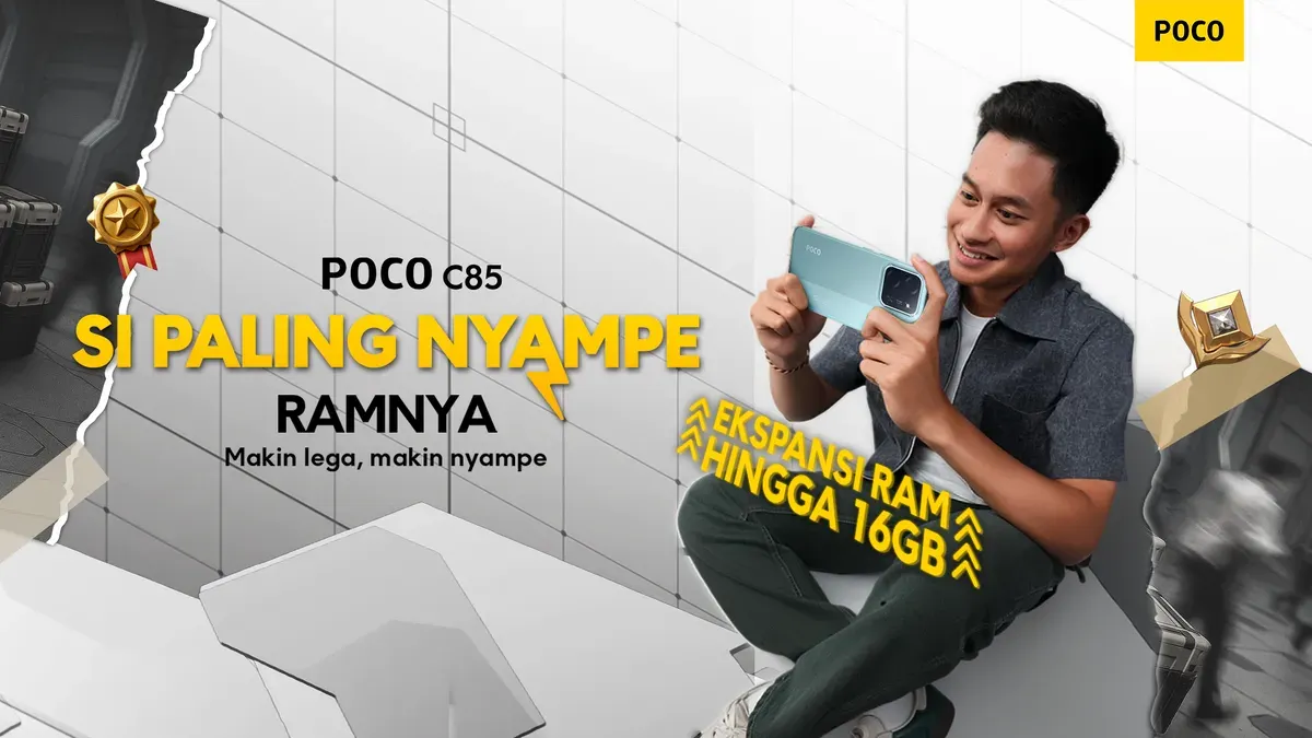 POCO C85 Resmi Meluncur di Indonesia, Baterai 6000 mAh dan Fitur Ekspansi RAM (Sumber: POCO Indonesia)