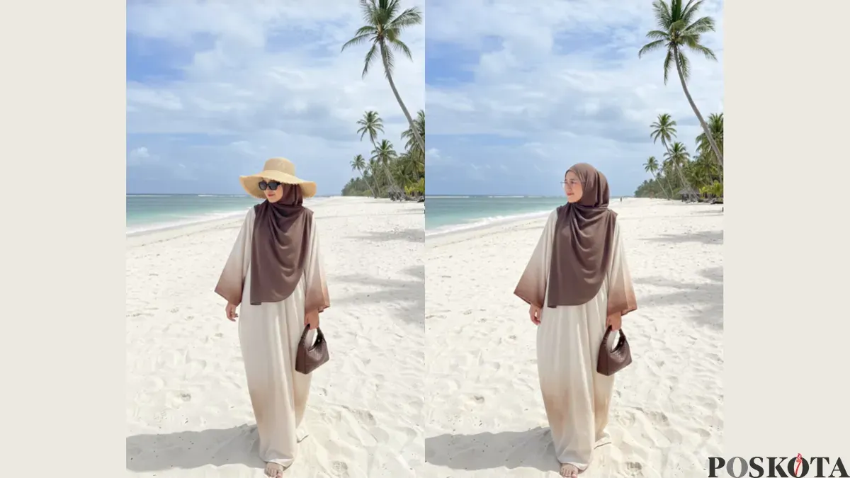 Cuma Pakai Gemini AI Bisa Hasilkan Foto di Pantai dengan OOTD Stylish (Sumber: TikTok/@yessistore.id)