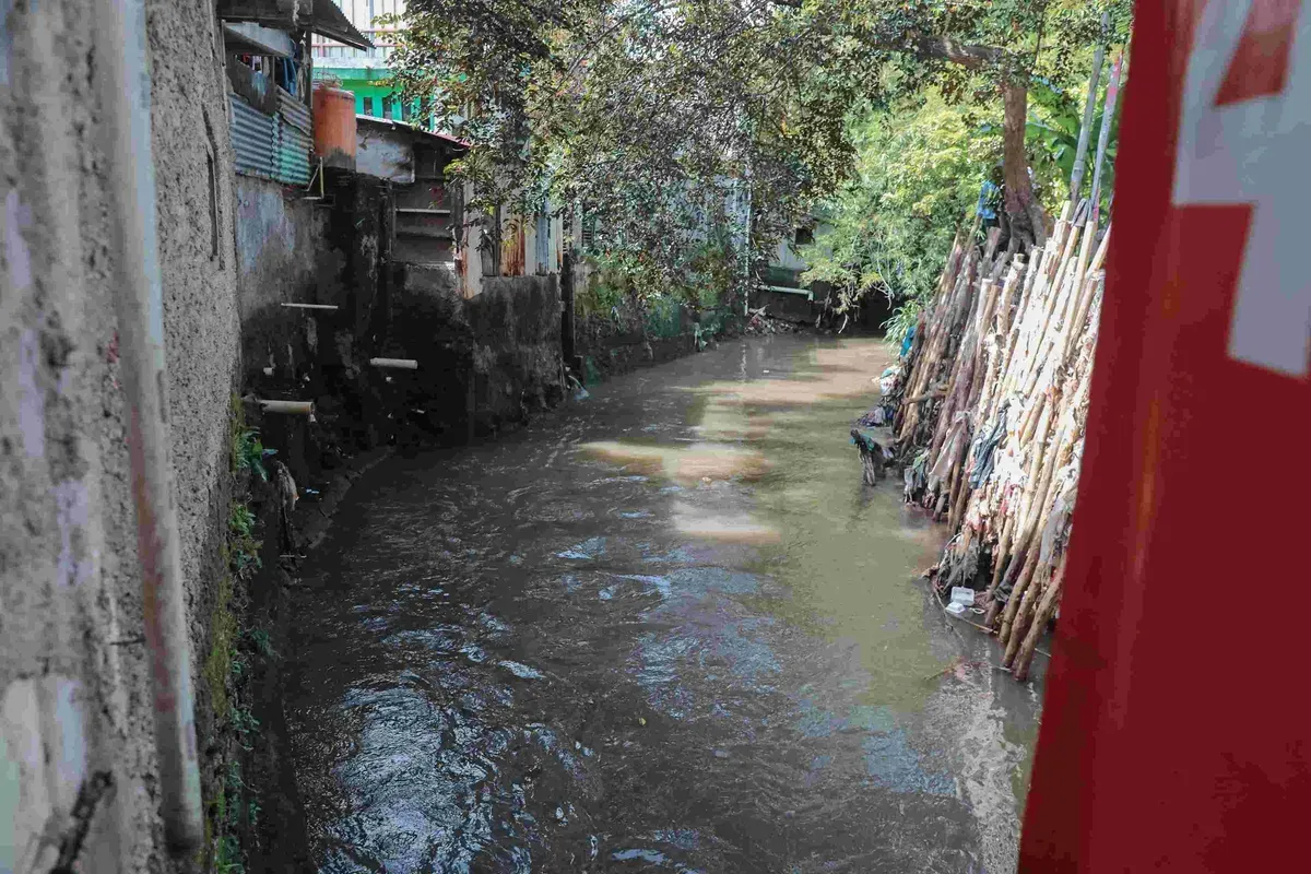 Kali Krukut di kawasan Petogogan, Kebayoran Baru, Jakarta Selatan. (Sumber: Dok. Kominfotik Pemprov Jakarta)