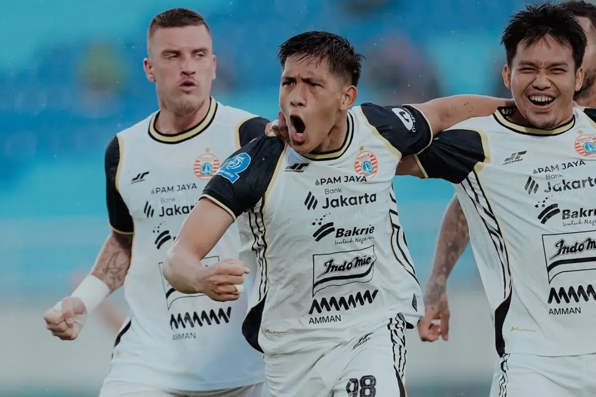 Selebrasi pemain Persija Jakarta usai mencetak gol vs Arema FC, Sabtu 8 November 2025. (Sumber: Instagram/@persija)
