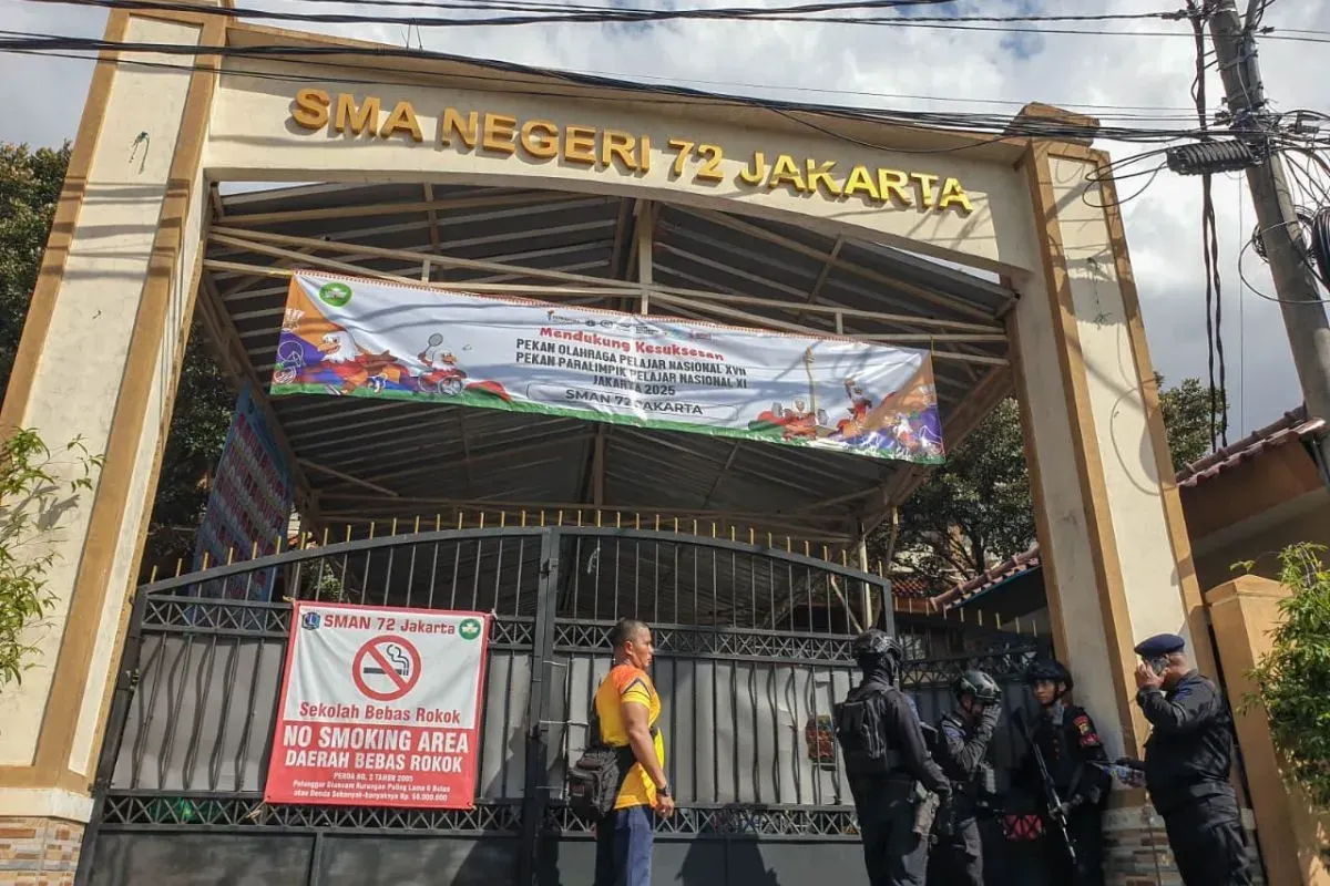 SMA Negeri 72 Jakarta, lokasi ledakan yang terjadi pada 7 November 2025. (Sumber: Poskota/Bilal Nugraha)