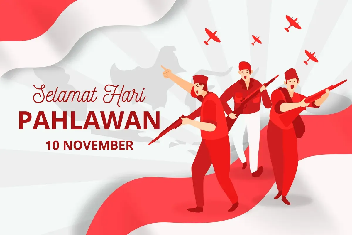 Link twibbon Hari Pahlawan 10 November 2025 terbaru. (Sumber: Freepik)