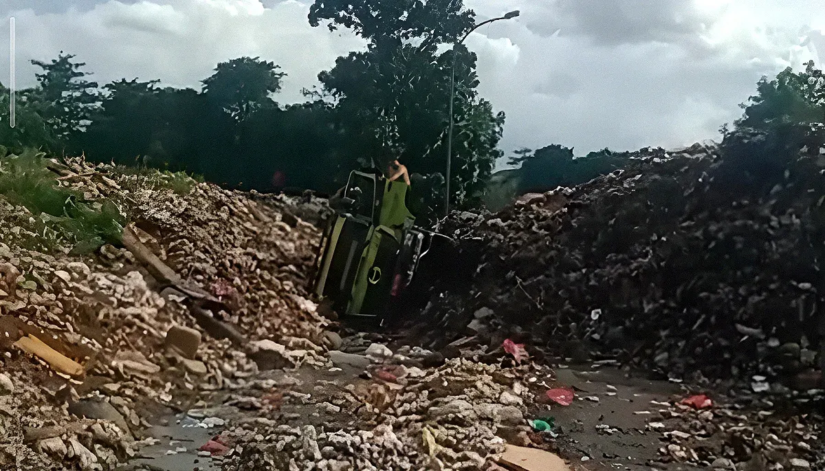 TPST Bantargebang milik DKI Jakarta yang berada di Kota Bekasi, mengalami longsor pada Jumat, 7 November 2025. (Sumber: Istimewa)