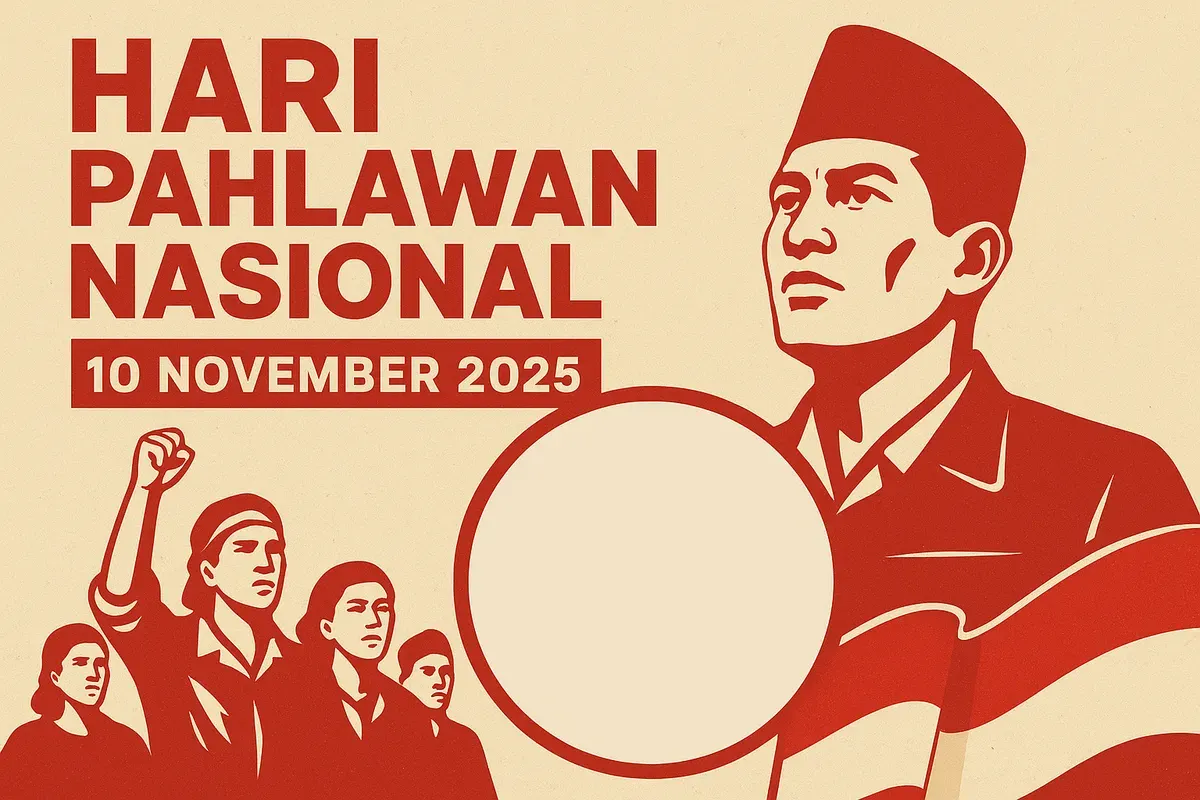 Link twibbon Hari Pahlawan 2025 yang bisa dibagikan di media sosial (Sumber: AI)