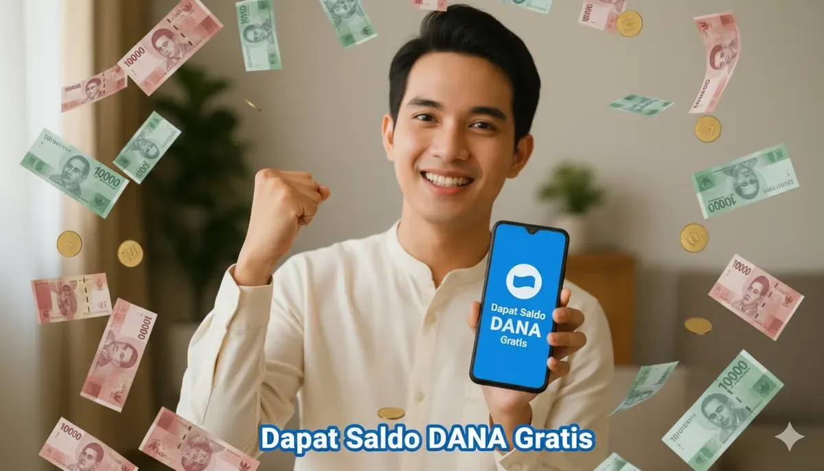 Ilustrasi - Berhasil klaim saldo DANA gratis ratusan ribu rupiah dari game penghasil uang. (Sumber: Gemini AI)