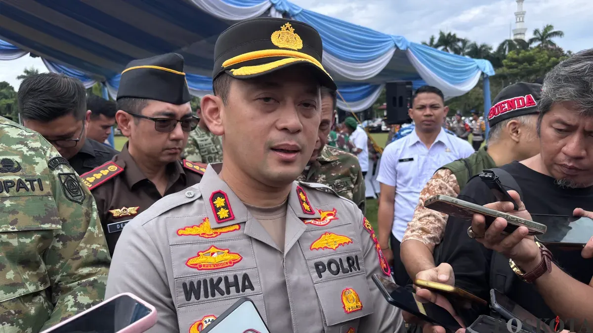 Kapolres Bogor AKBP Wikha Ardilestanto mengungkap identitas pria yang ditemukan tewas di Citeureup Bogor. (Sumber: Poskota/Giffar Rivana)