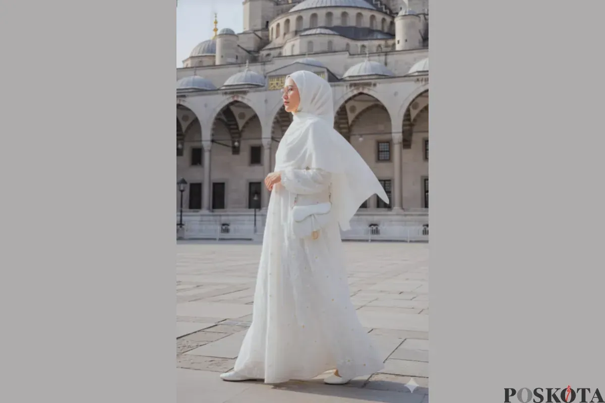 Edit Foto di Blue Mosque Turki Pakai Gemini AI (Sumber: TikTok/@yessistore.id)