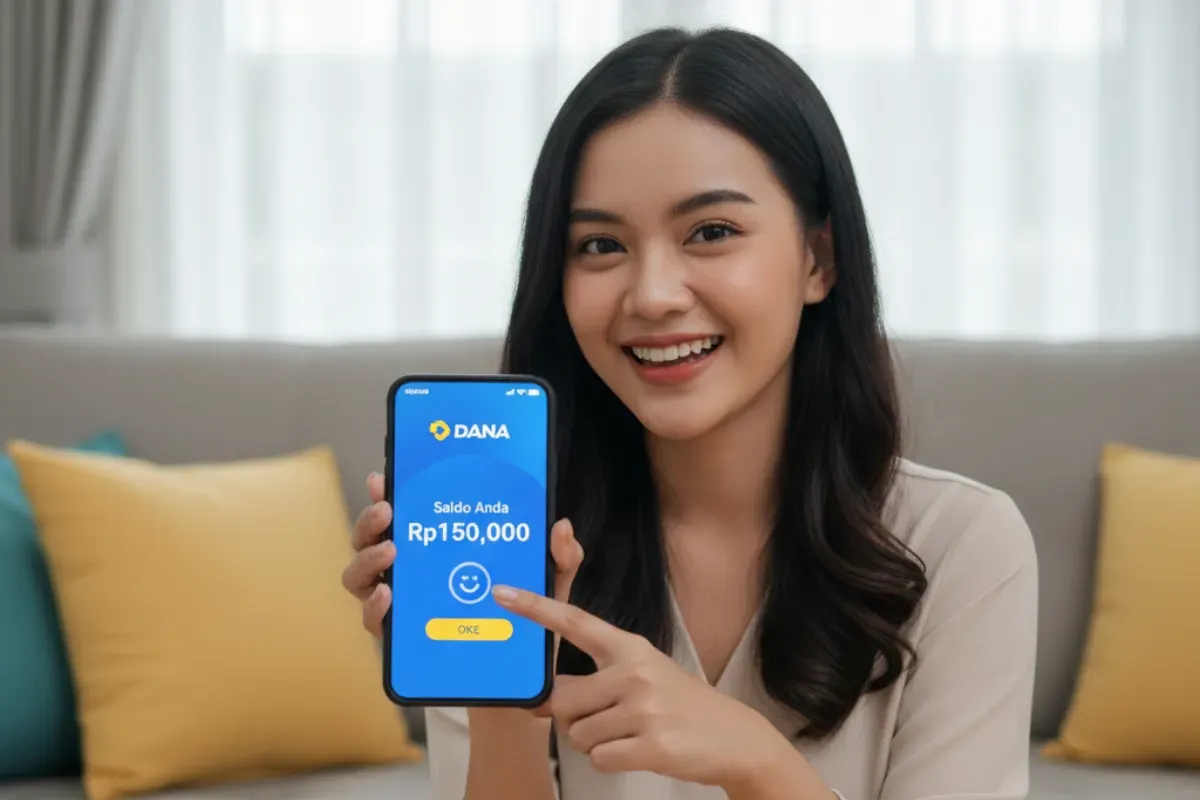 Ilustrasi mendapatkan saldo DANA gratis lewat aplikasi penghasil uang. (Sumber: Poskota/Gemini AI)